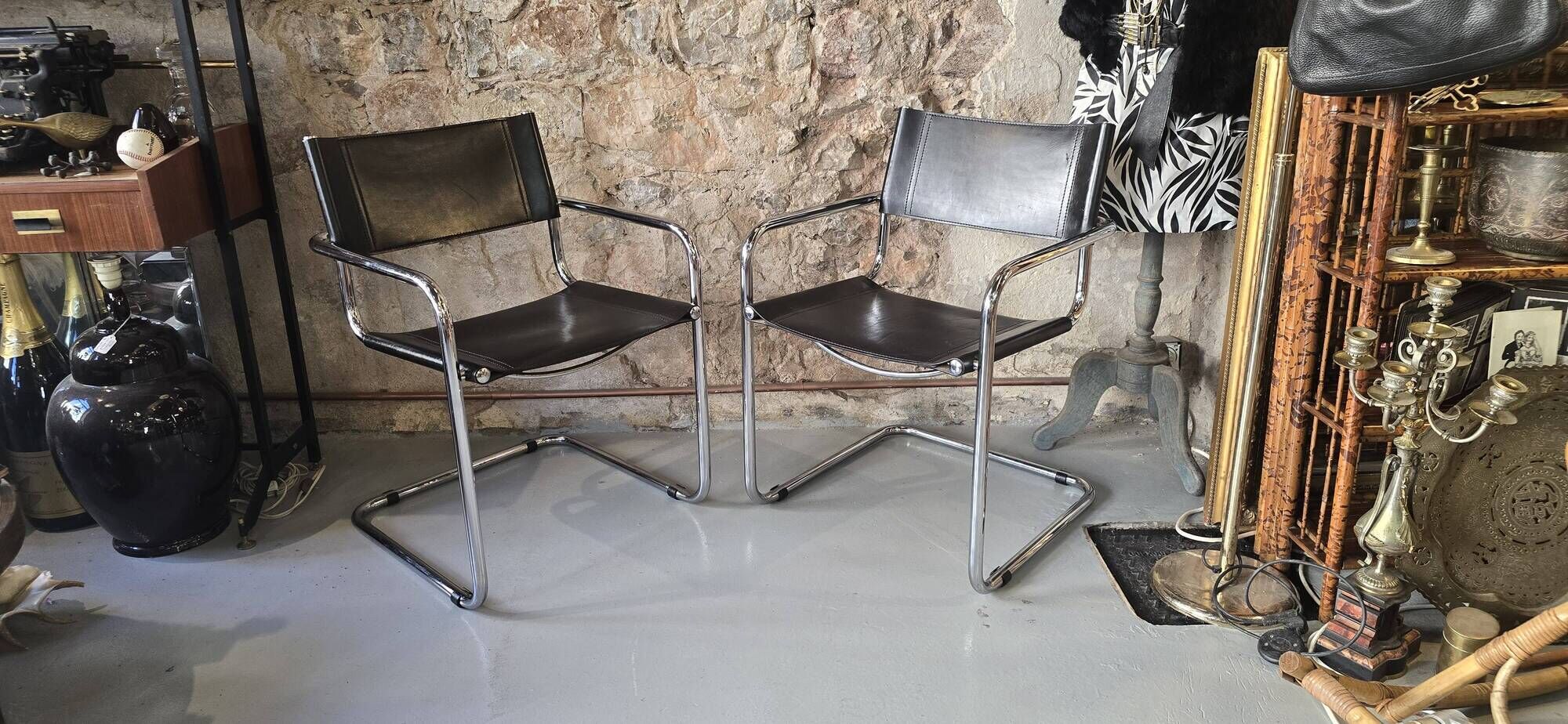 Mart stam (1899-1986) - pair of bauhaus s34 armchairs - 1970 -