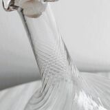 Twisted blown glass carafe with stopper