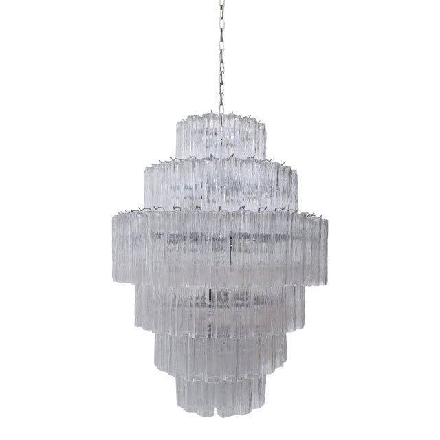 Murano Glass Sputnik Chandelier Clear Like Mazzega Zuccheri Venini Barovier Style Custom , lot