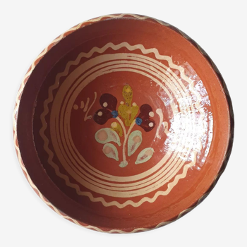 Bowl or ramekin in bohemian artisanal glazed clay slavic romania