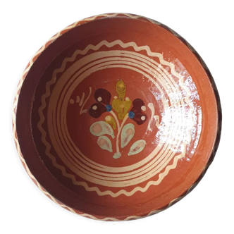 Bowl or ramekin in bohemian artisanal glazed clay slavic romania