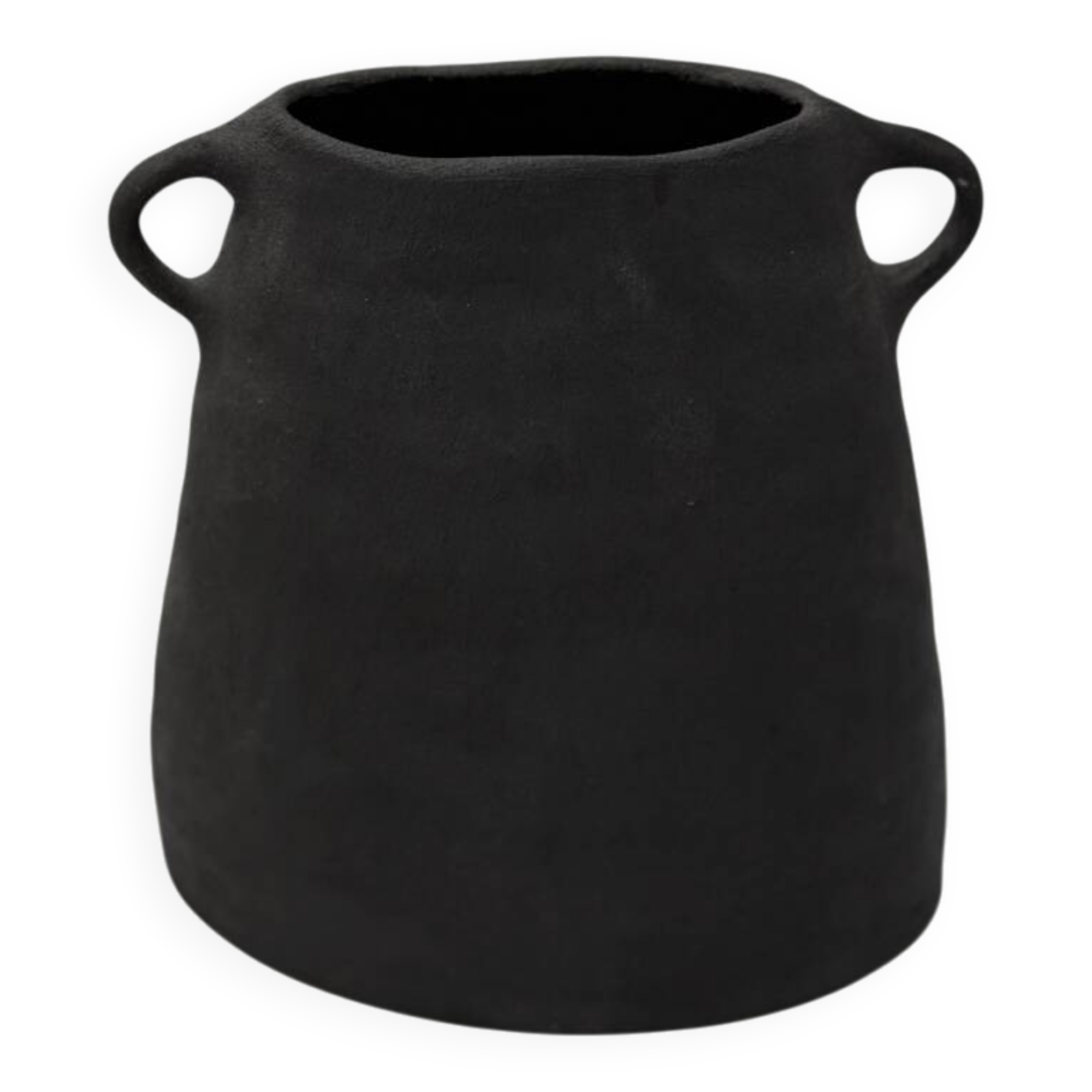 Black earth stoneware vase