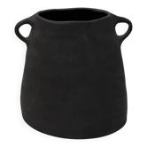 Black earth stoneware vase