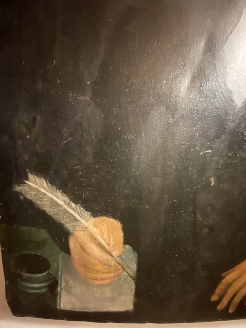 Old painting, portrait of Louis Vallez (1807-1857), 19th century