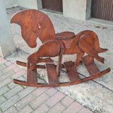 Vintage wooden rocking horse
