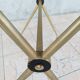 Vintage dessert trolley in brass and smoked glass 1960