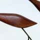 Scandinavian modernist sculpture cranes in teak.