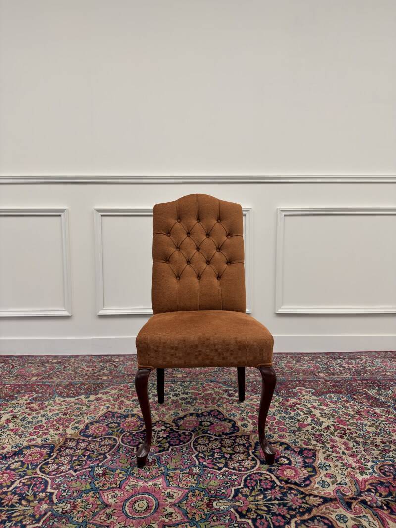 Set of Classic English Upholstered Chesterfield Chairs