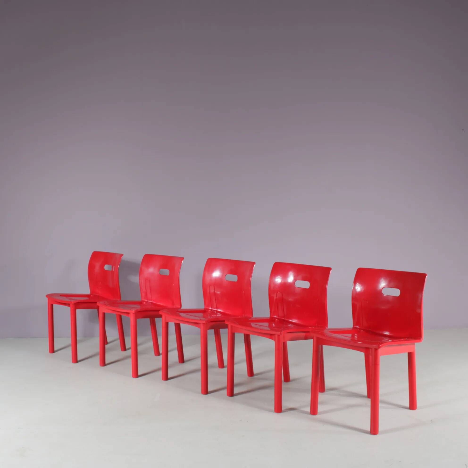 1980s “4870” chairs by Anna Castelli Ferrieri for Kartell, Italy