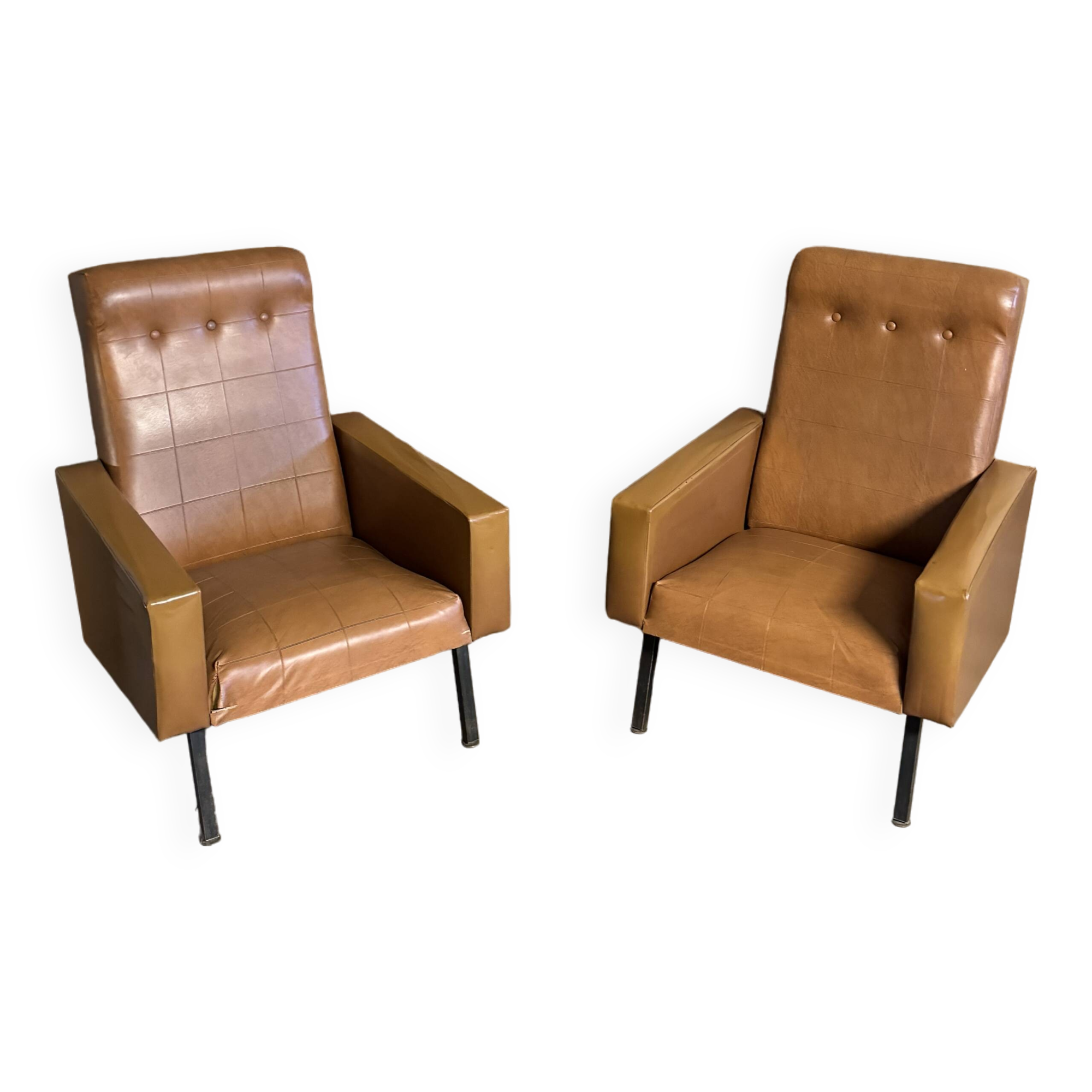 Paire de fauteuils vintage