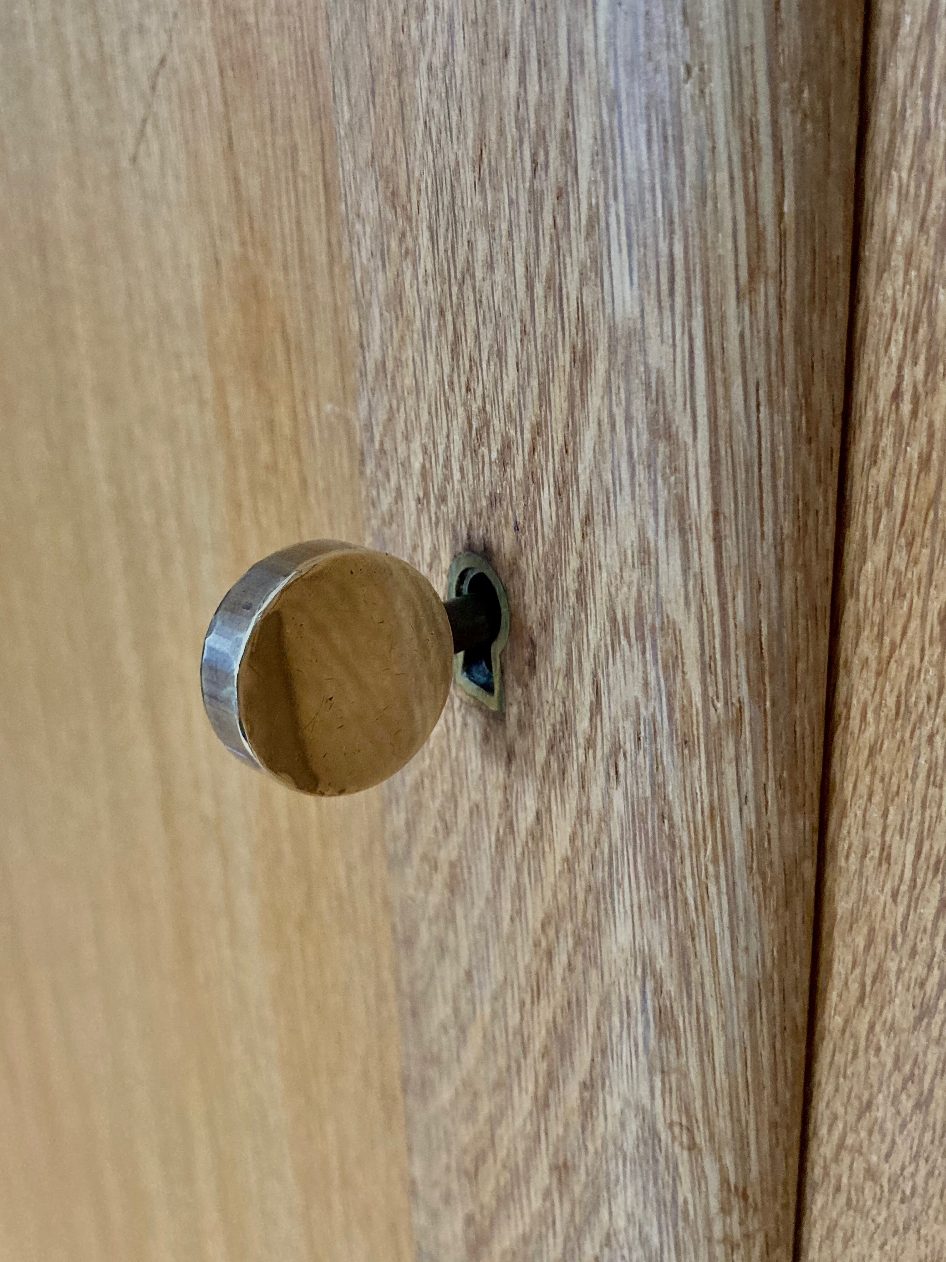 Wood and rattan cabinet 1950