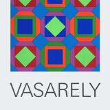 Victor vasarely silkscreen printing art basel 82 (avl)