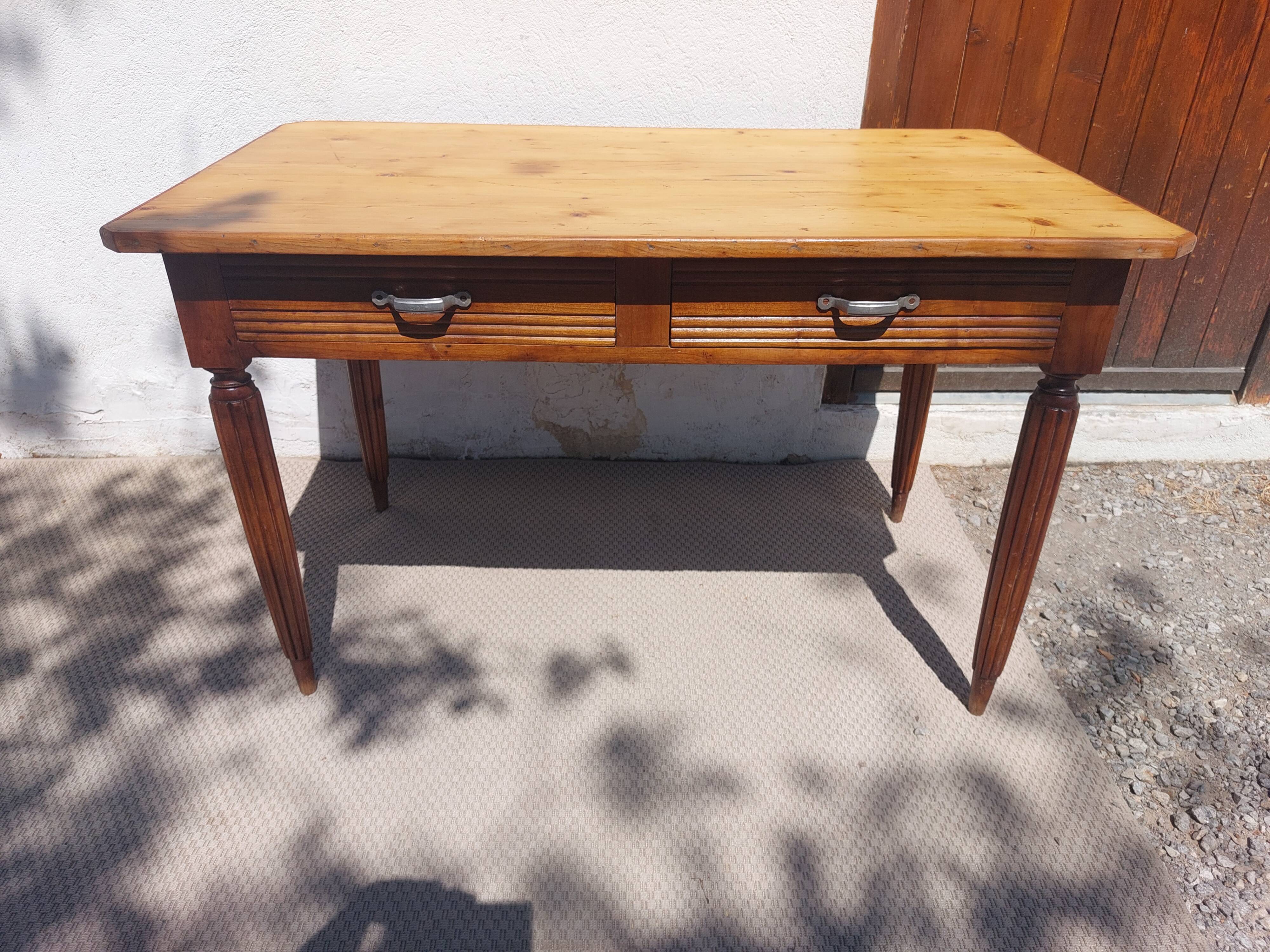 bistro table, countryside or office, 2 drawers