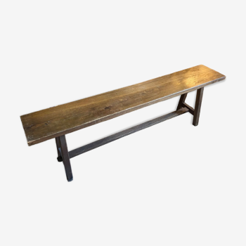 Solid oak bench