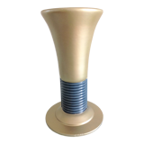 Blue and gold tulip vase in enamelled art deco style / 30s-40s