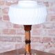 Mid-Century Table Lamp in Walnut, Brass and Glass, Czech, 1960s