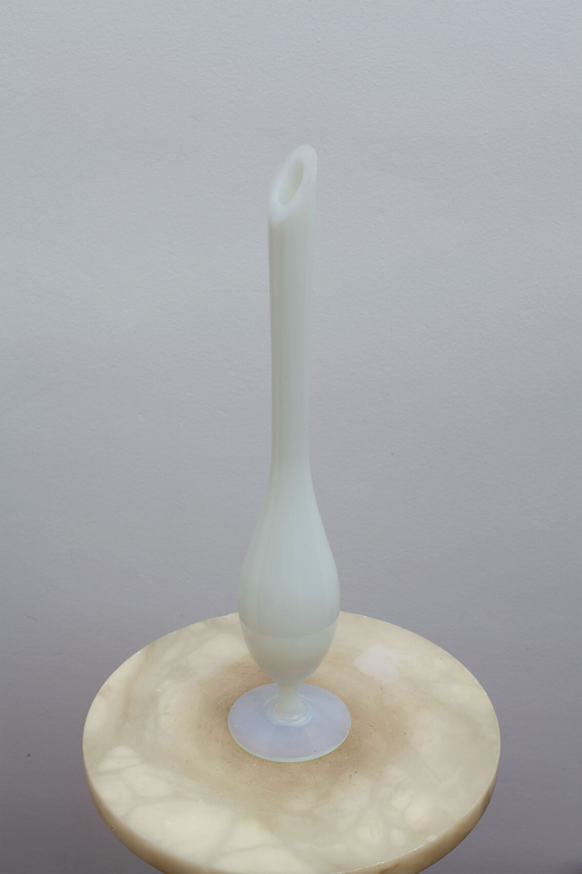Pearly milky white soliflor vase