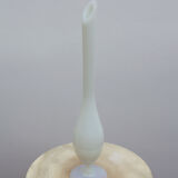 Vase soliflor blanc laiteux nacré