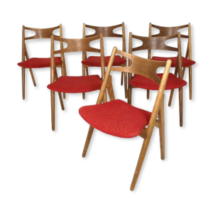 set de 6 chaises Sawbuck