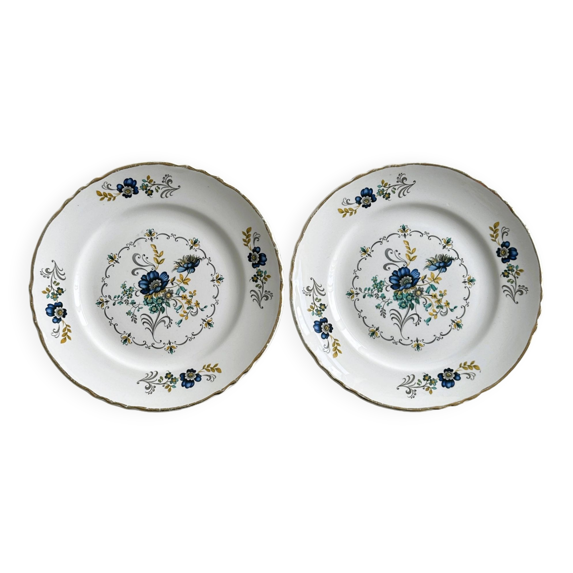 2 assiettes à dessert Moulin des Loups Orchies.