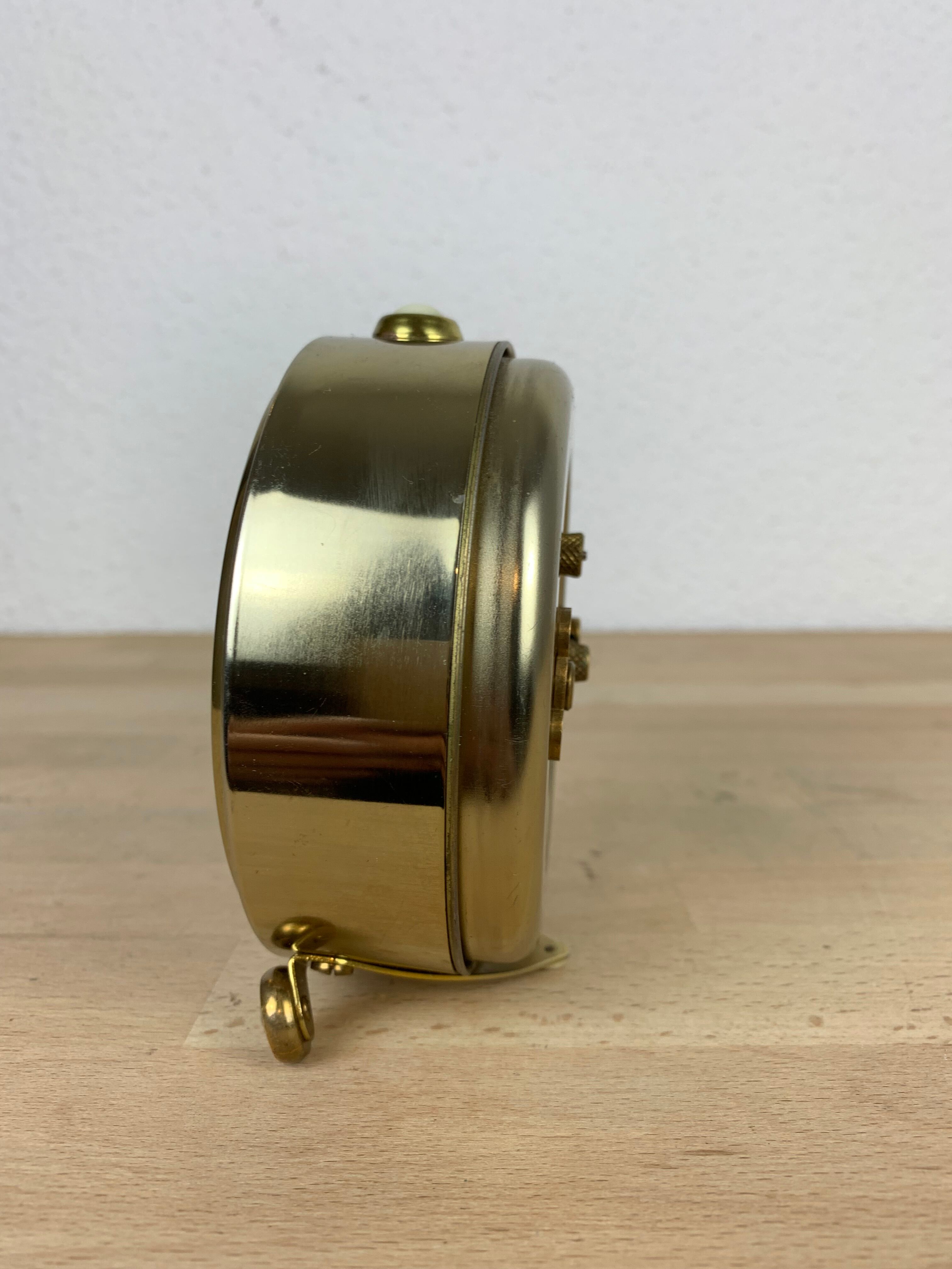 Clock alarm clock Jaz gold metal