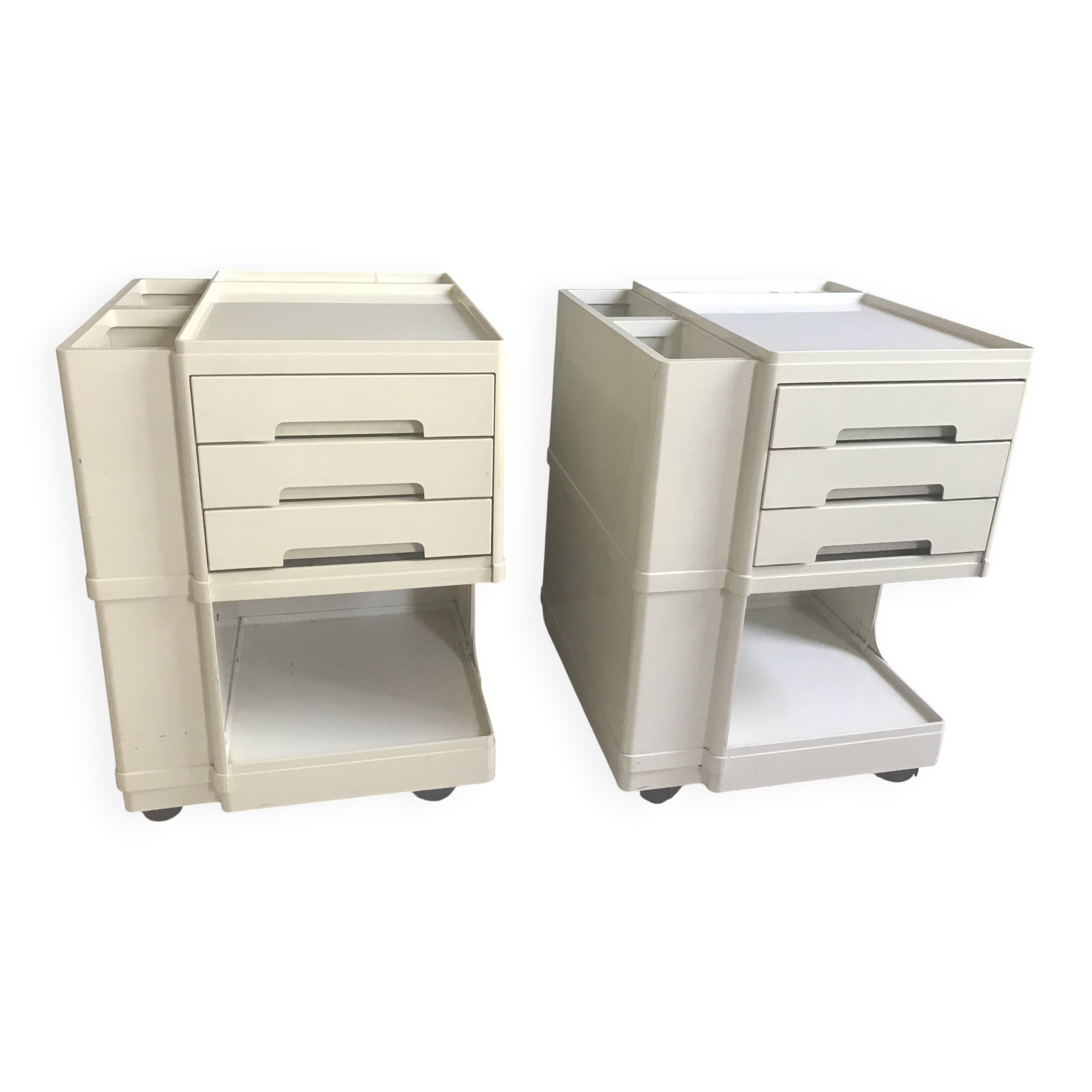 2 x Vintage Superstile Neolt Italy Storage Trolley
