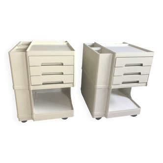 2 x Chariot de rangement vintage Superstile Neolt Italie