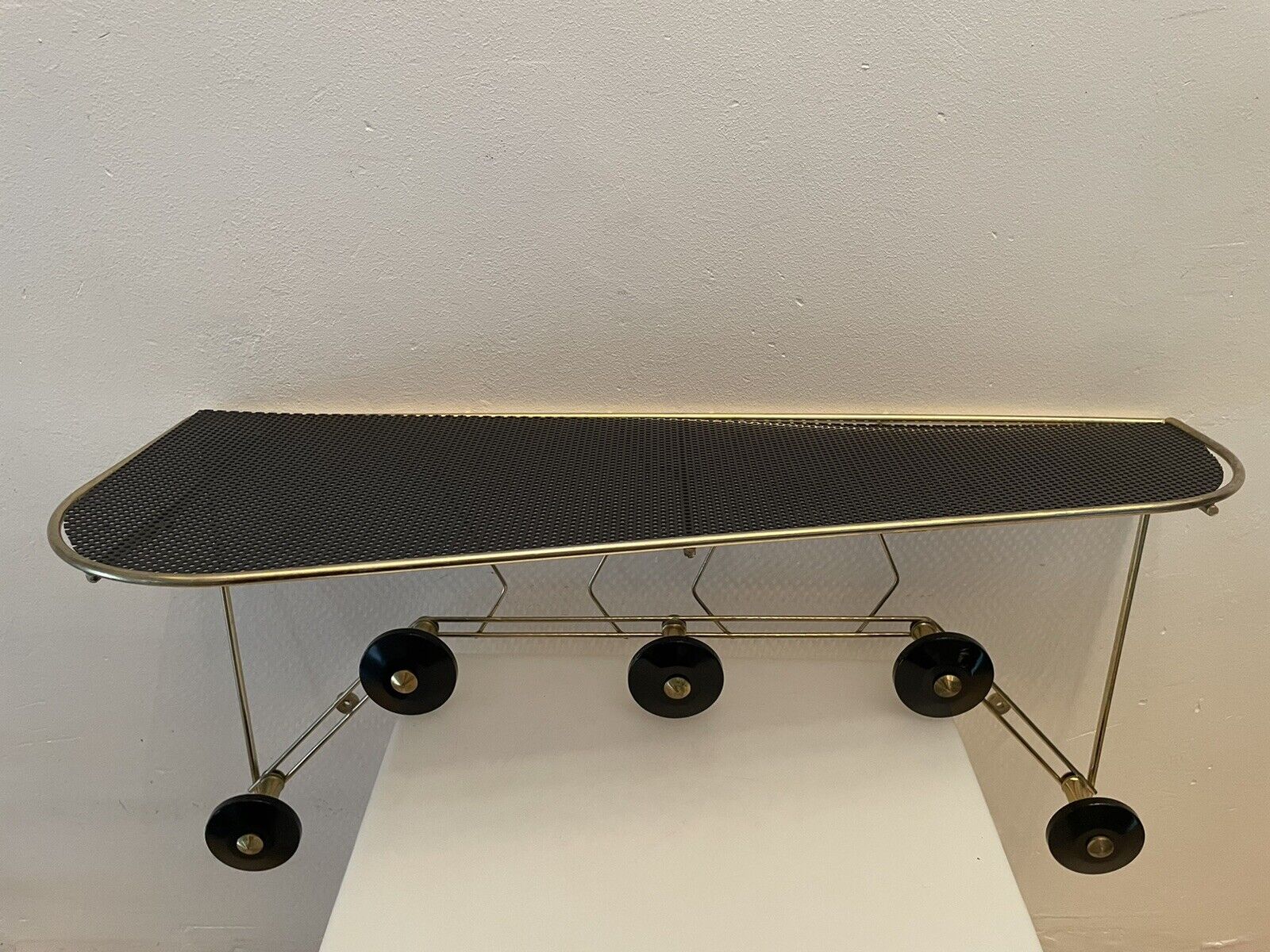 Vintage coat rack, 50s, 60's, perforated tole