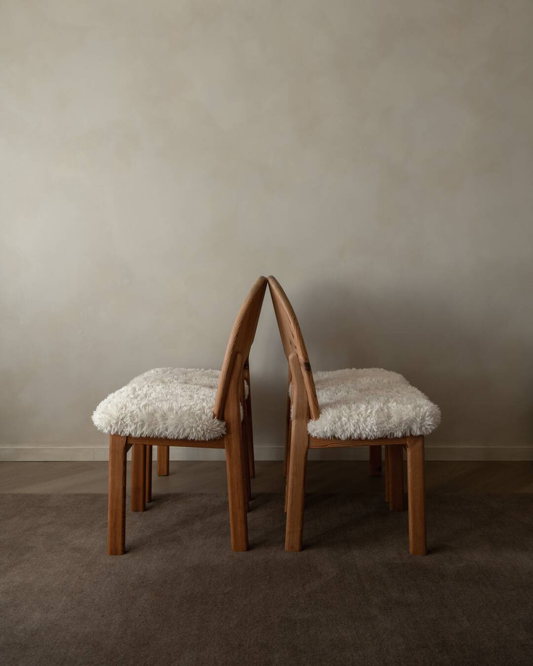 Vintage Danish Pine Dining Chairs | Set of 4 | Niels Koefoed Style