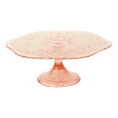 Art Deco Pink Cake Stand Standard Depression Glass 33cm