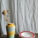 90s vase green, yellow, blue