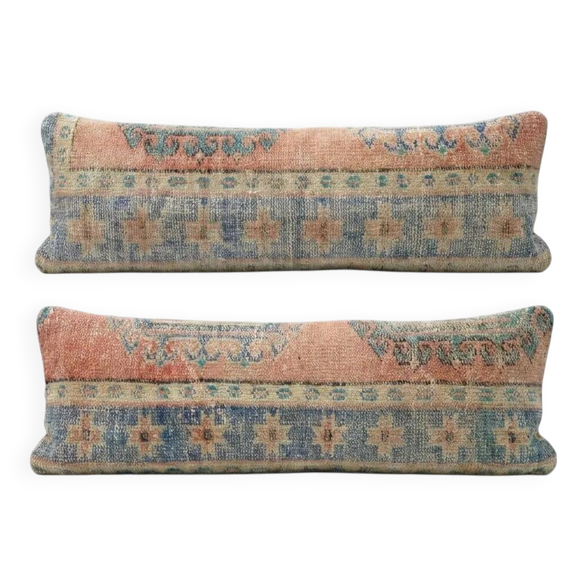 Set of 2 vintage Turkish cushion covers 41x119 cm