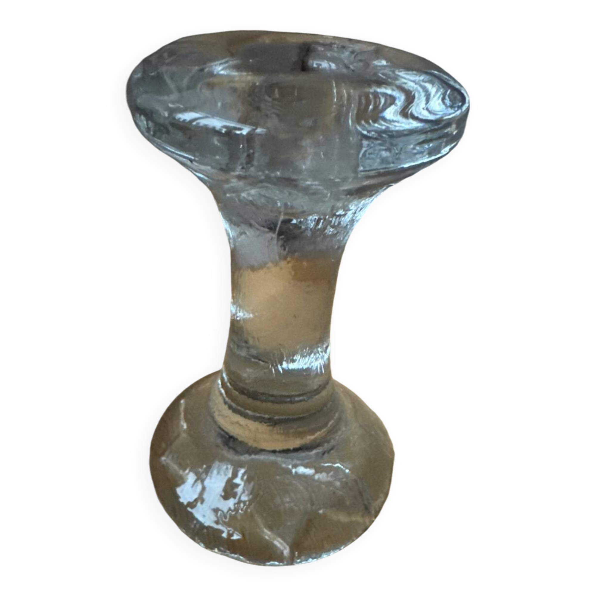 Glass Leaf Candle Holder