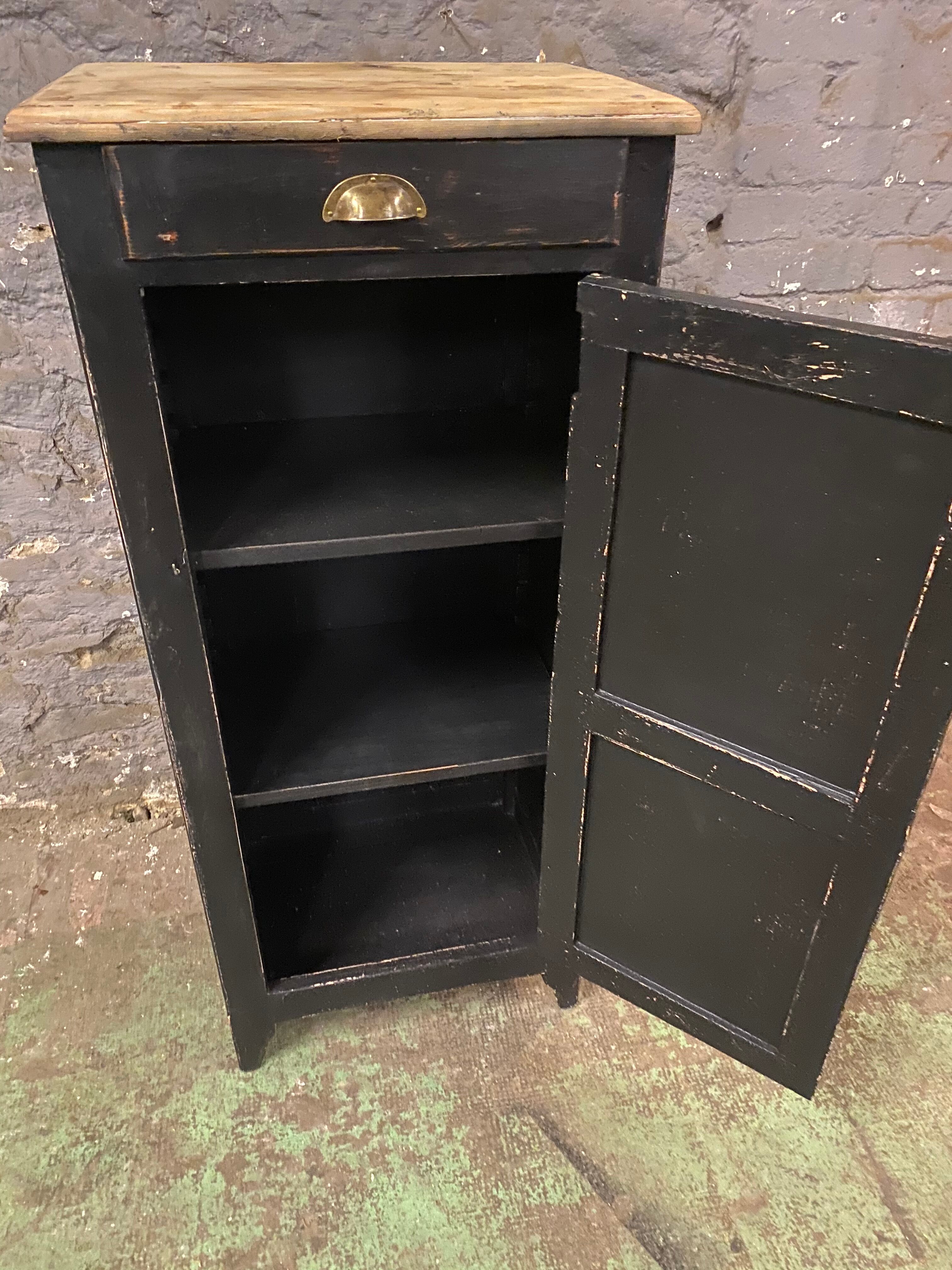 Vintage parisian black patinated buffet