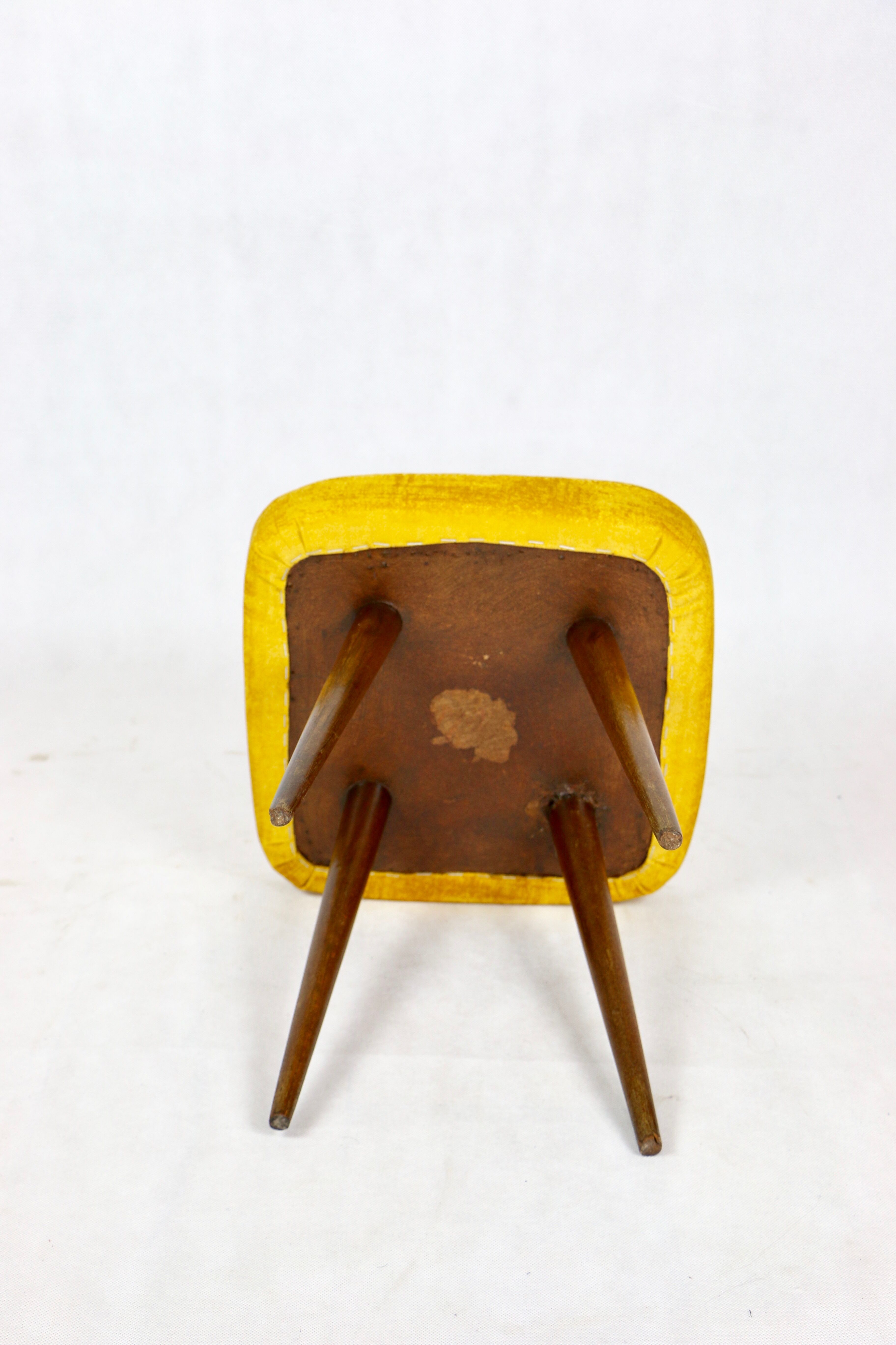 Vintage yellow chameleon stool, 1970s