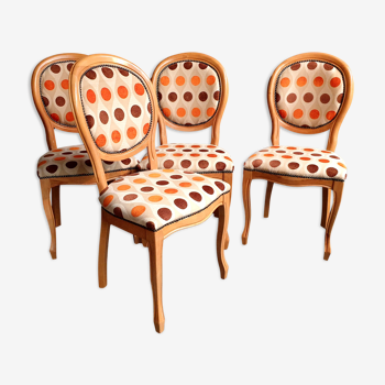 Retro print dining chairs