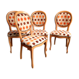 Retro print dining chairs