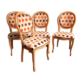 Retro print dining chairs