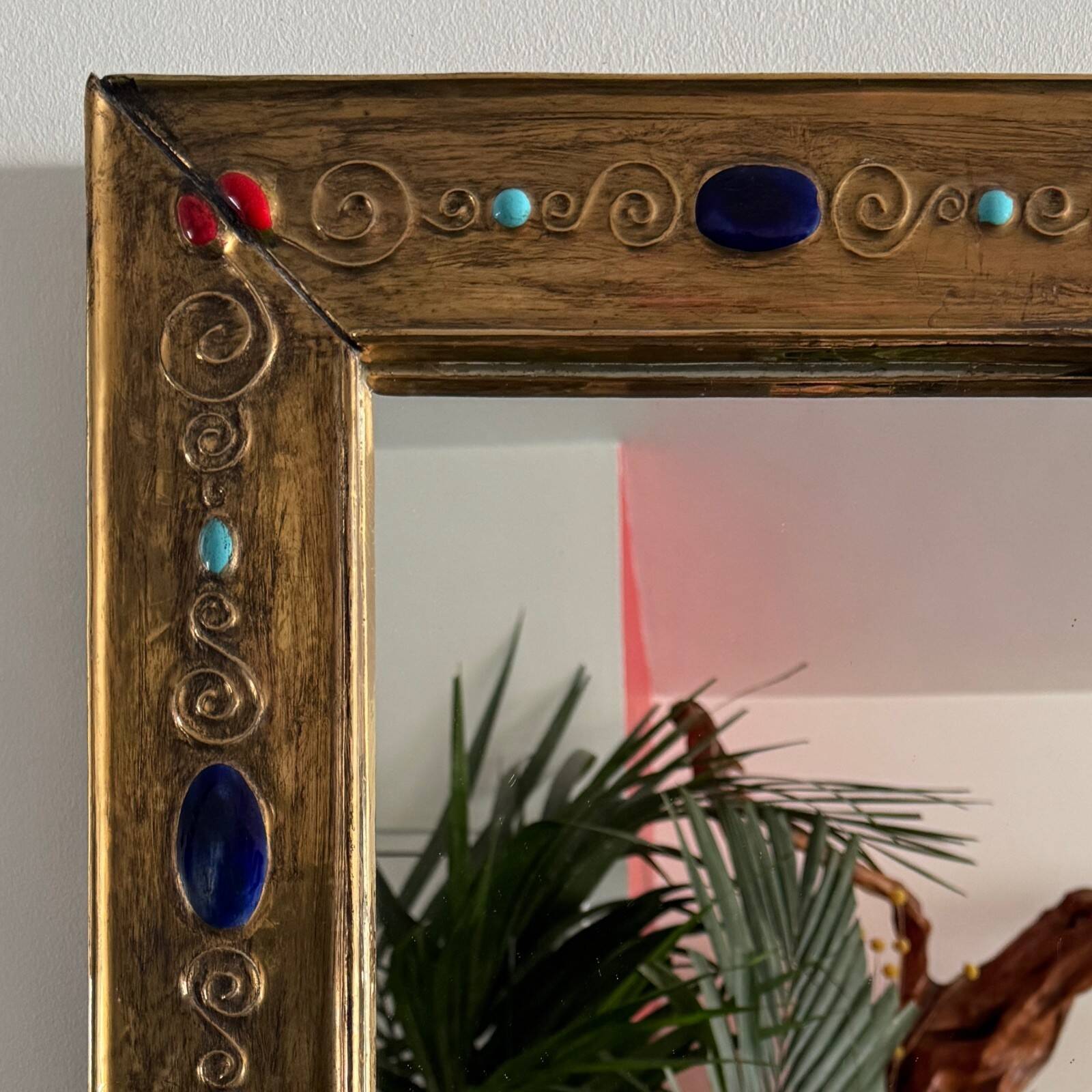 20th century ceramic mirror by François Lembo