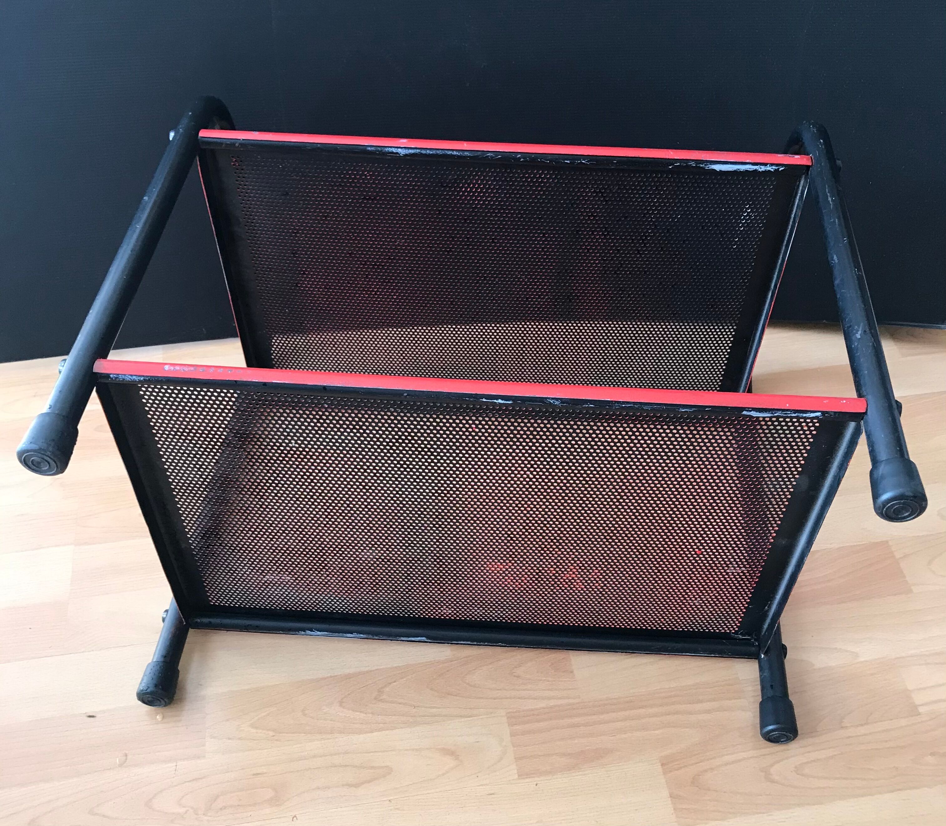 Perforated sheet metal shelf