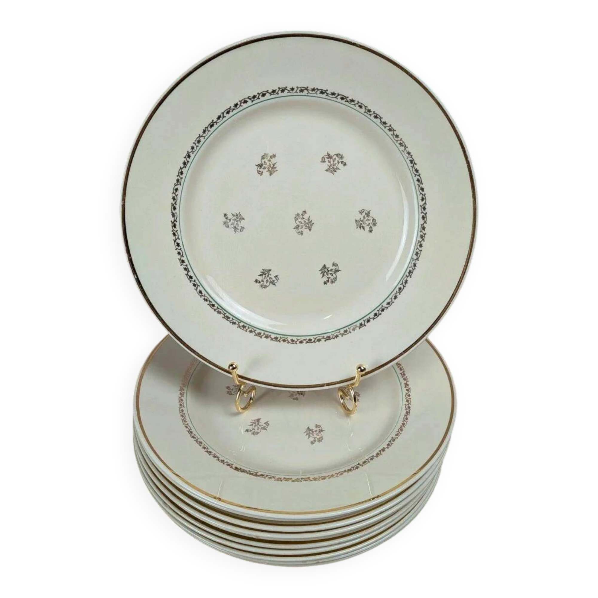 Lot de 12 assiettes plates Gien