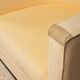 Pair of Art Deco First Time armchairs 1930 cream fabric on wooden structure