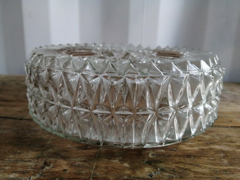 1 Pretty Original Glass Ceiling Globe molded year 50