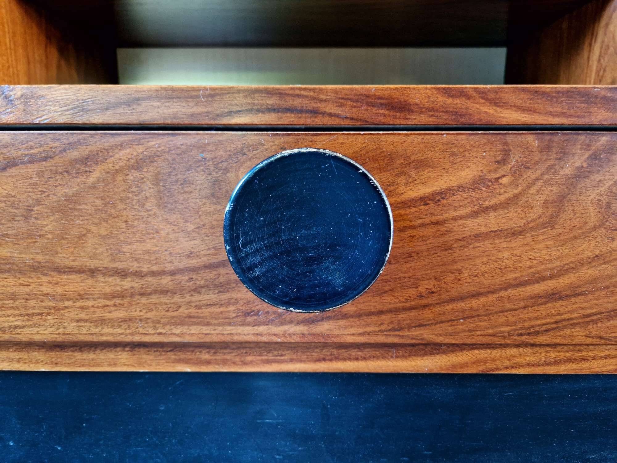 Pair of rosewood bedside tables, 1960s-70s