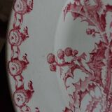 Plat en porcelaine opaque de Gien service Chardons