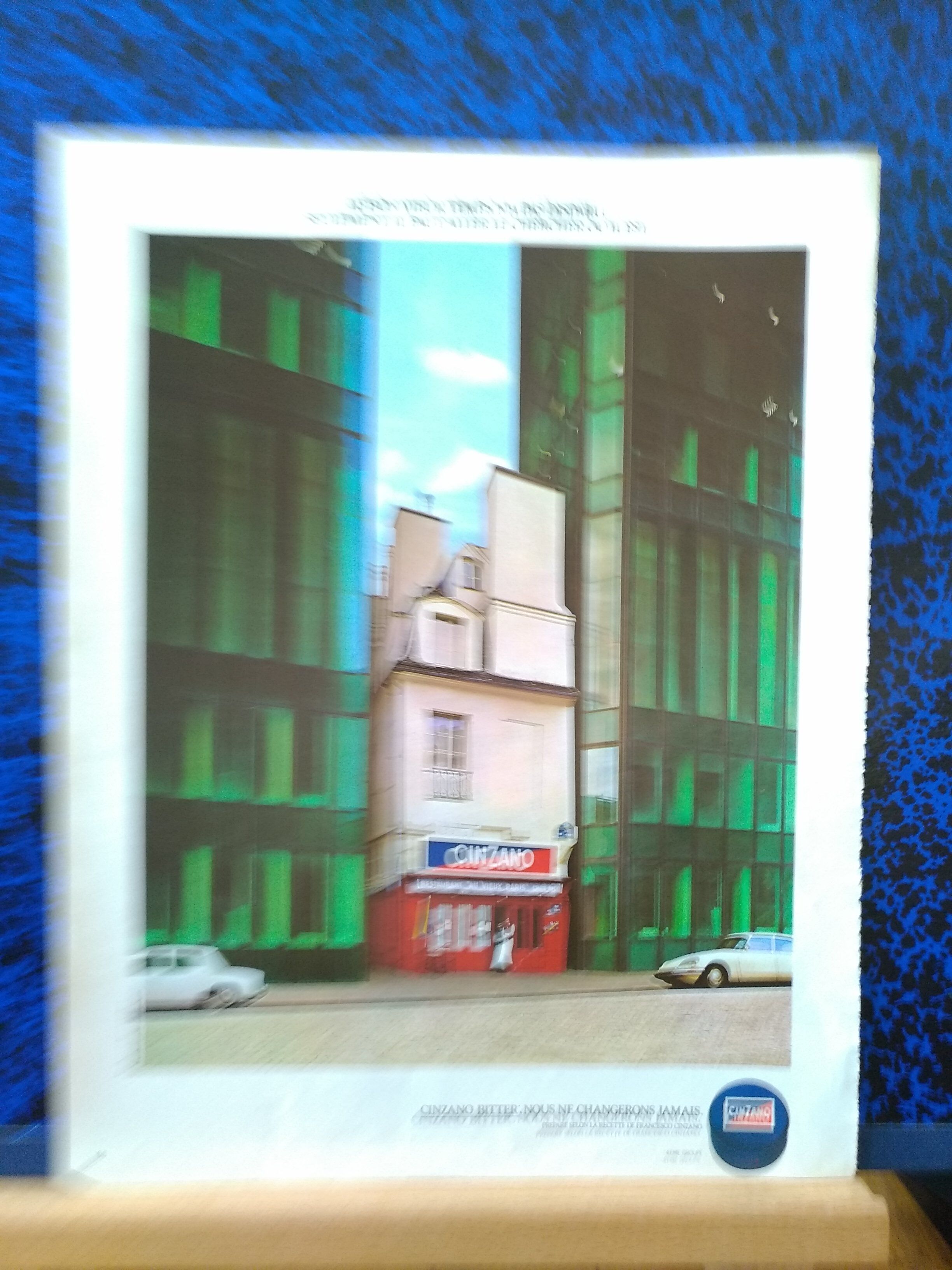 A paper advertisement Cinzano Bitter issue period magazine restaurant "in old paris at Nico!