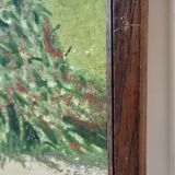 Oil painting on canvas terrace Signed May 1962