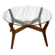 Table basse Lebus en teck et verre
