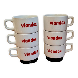 Set of 6 cups moulin des loups viandox