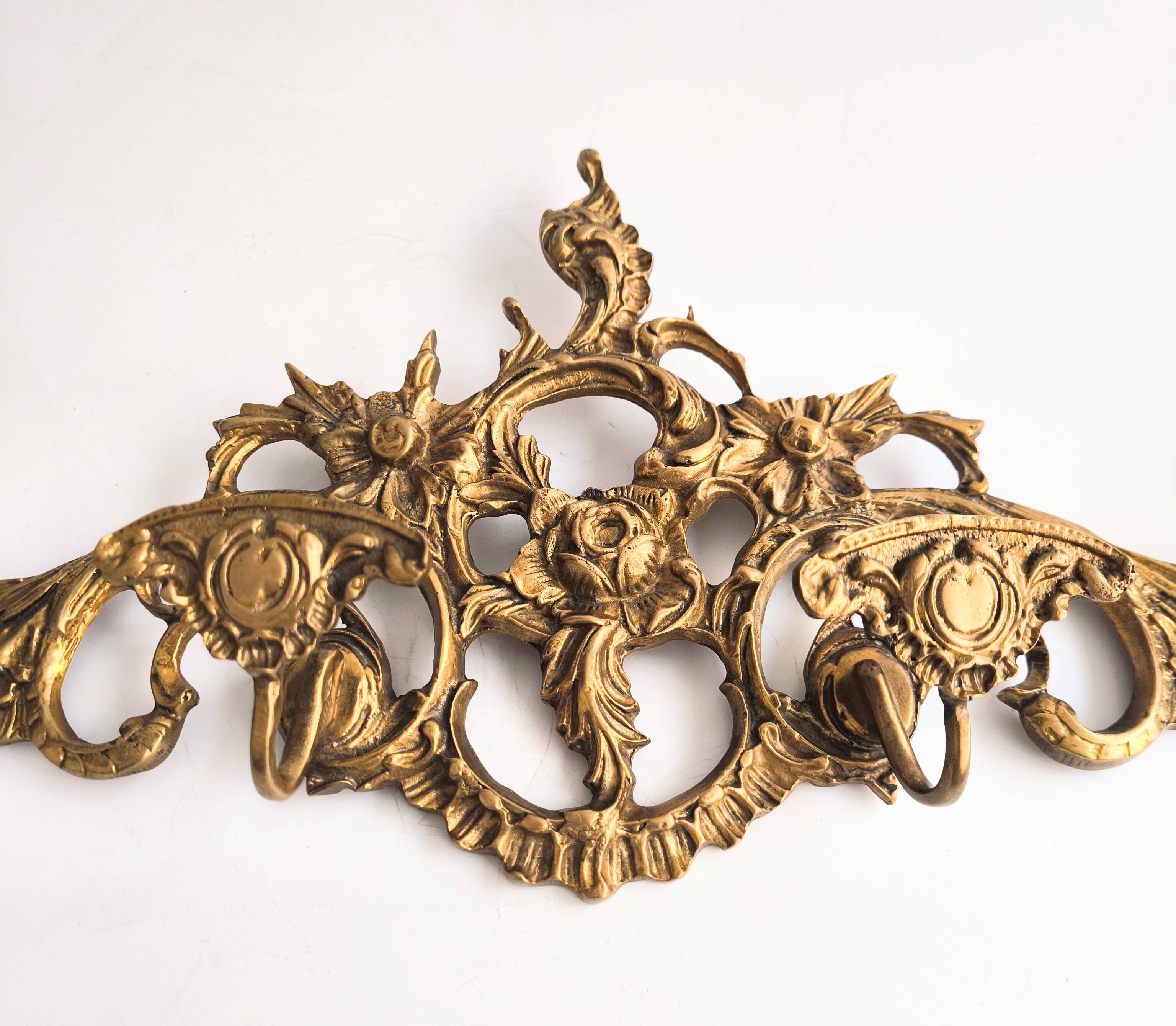 Perchero de bronce francés estilo Imperial